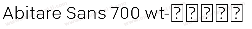 Abitare Sans 700 wt字体转换